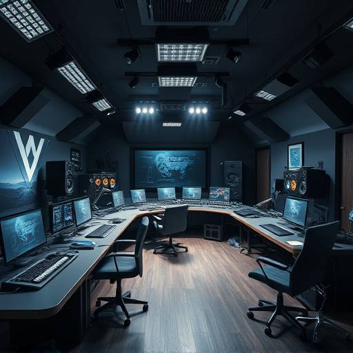 Billede af Stjerneklart Studios kontrolrum.