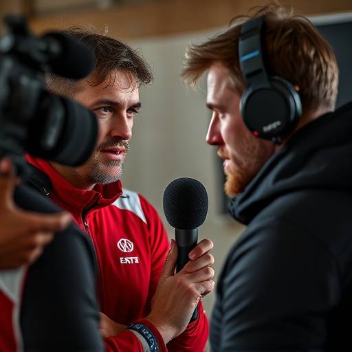 Billede fra et interview med atleten, Martin Jensen.